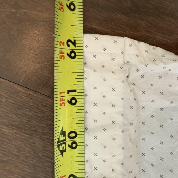 Lauren Ralph Lauren Sheet Twin Size White Gray Mini Dot Print 100% Cotton - Picture 4 of 7